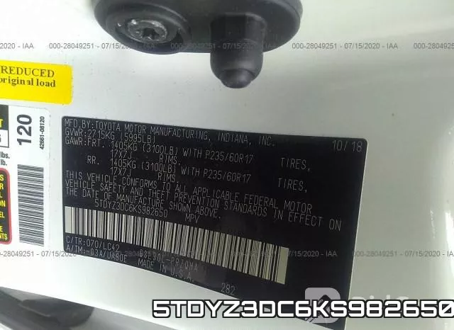 5TDYZ3DC6KS982650