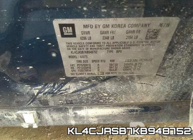 KL4CJASB7KB948752