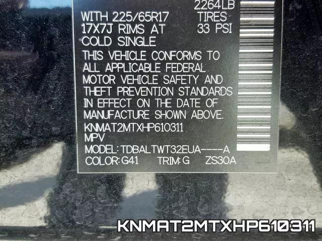 KNMAT2MTXHP610311
