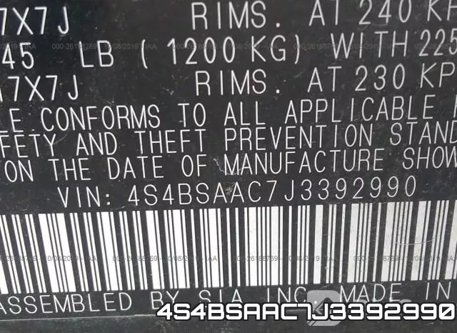 4S4BSAAC7J3392990