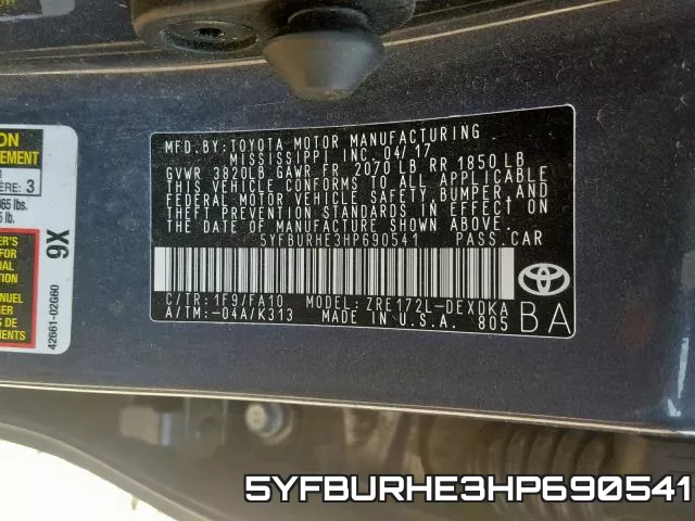 5YFBURHE3HP690541