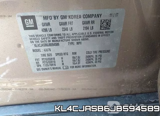 KL4CJASB6JB594589