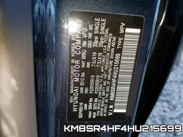 KM8SR4HF4HU215699