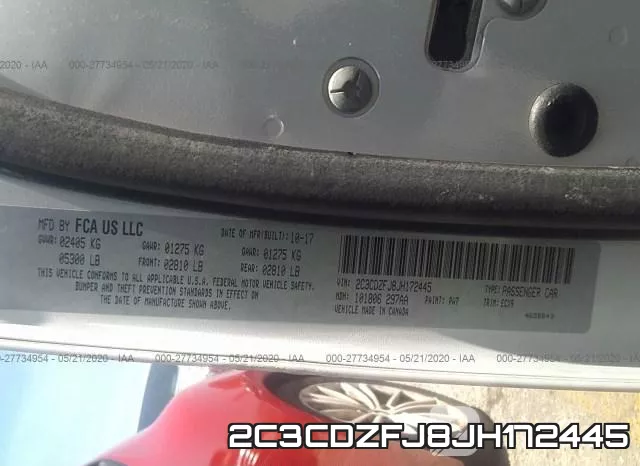 2C3CDZFJ8JH172445