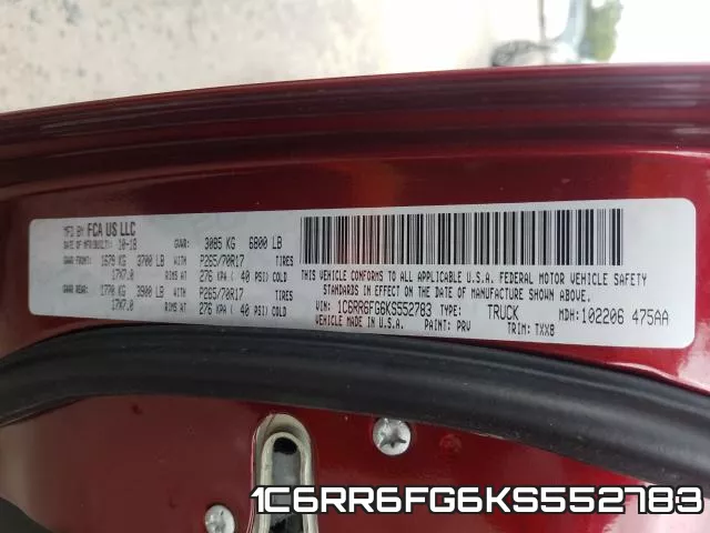 1C6RR6FG6KS552783