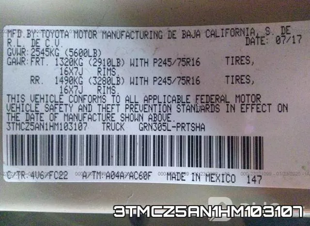 3TMCZ5AN1HM103107