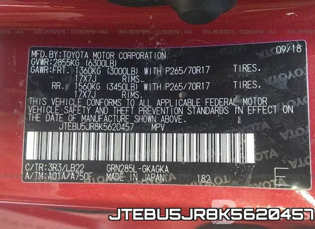 JTEBU5JR8K5620457