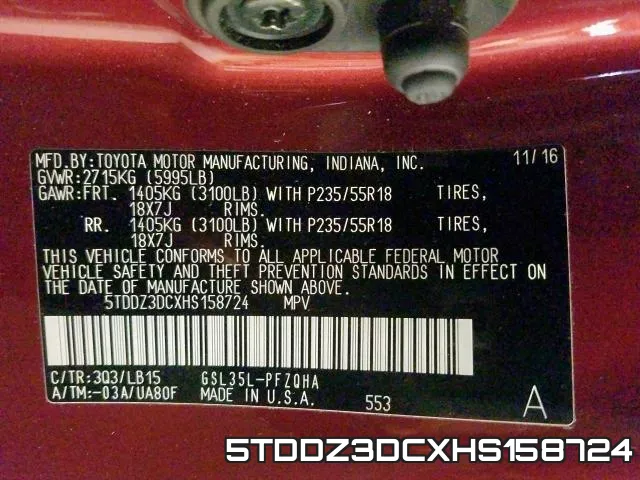 5TDDZ3DCXHS158724