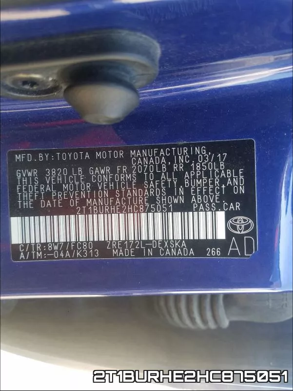 2T1BURHE2HC875051