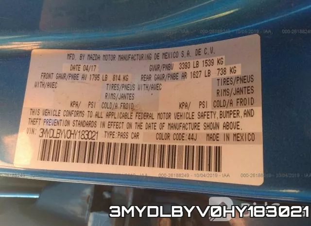3MYDLBYV0HY183021