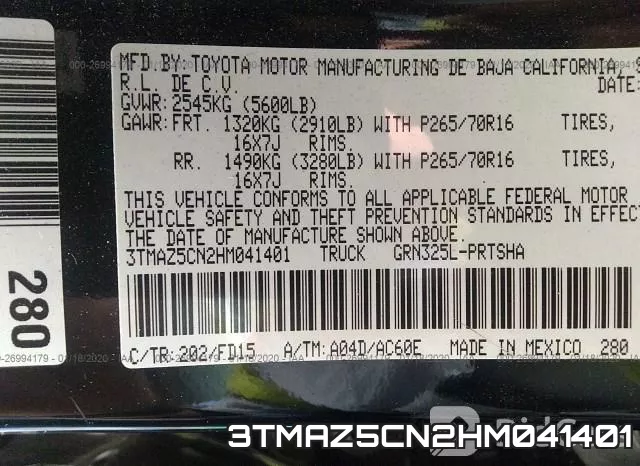 3TMAZ5CN2HM041401