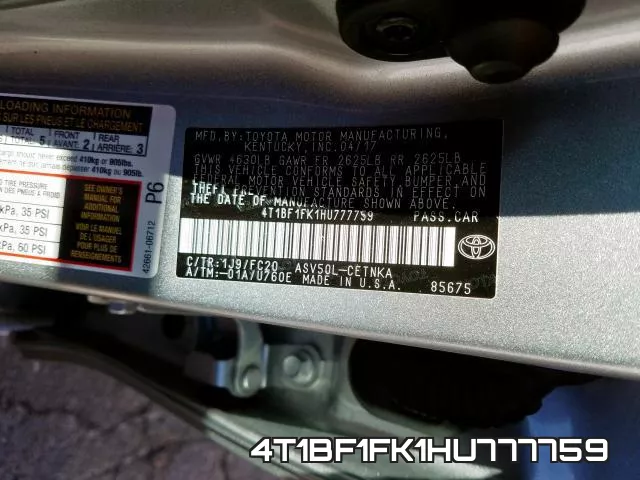 4T1BF1FK1HU777759