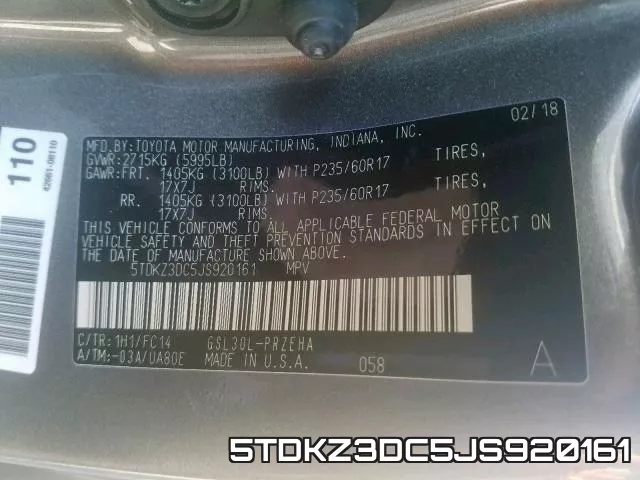 5TDKZ3DC5JS920161