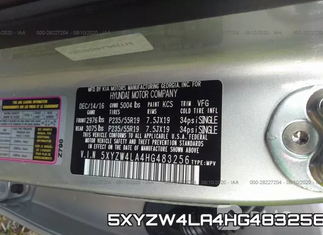 5XYZW4LA4HG483256