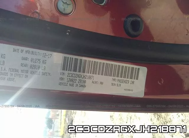 2C3CDZAGXJH218871
