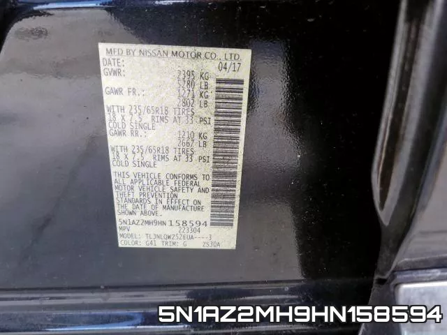 5N1AZ2MH9HN158594