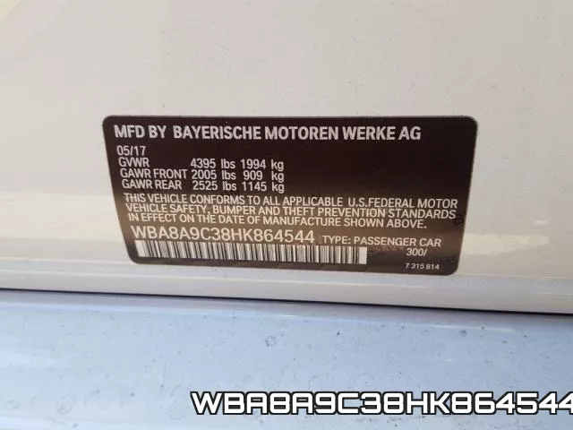 WBA8A9C38HK864544