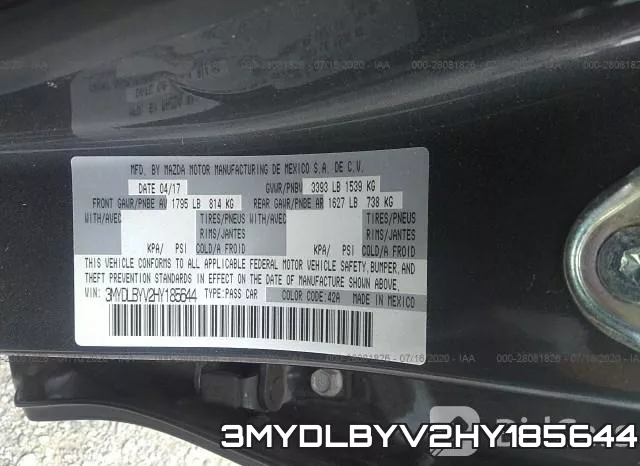 3MYDLBYV2HY185644