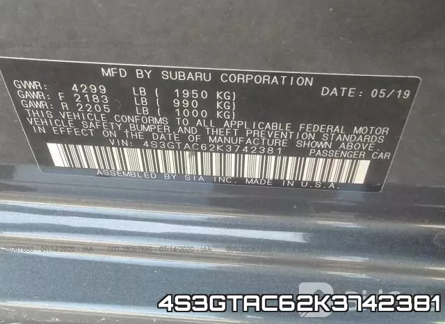 4S3GTAC62K3742381