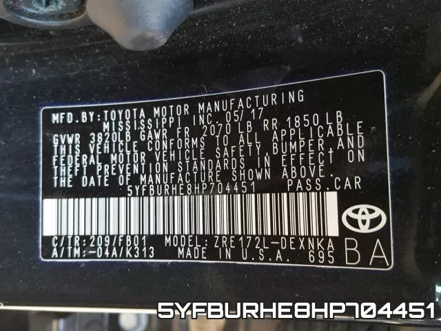 5YFBURHE8HP704451