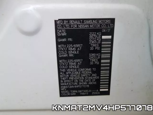 KNMAT2MV4HP577078