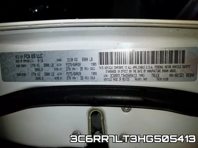 3C6RR7LT3HG505413
