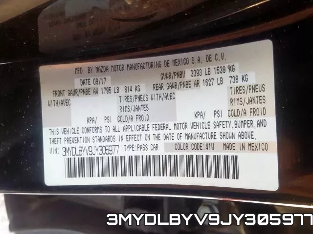 3MYDLBYV9JY305977
