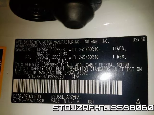 5TDJZRFH7JS538060