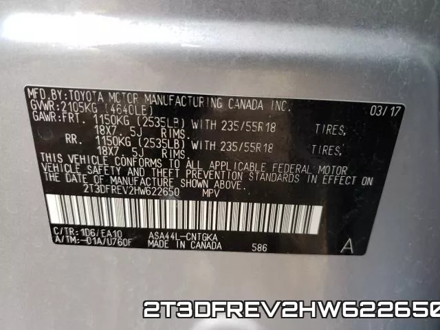 2T3DFREV2HW622650