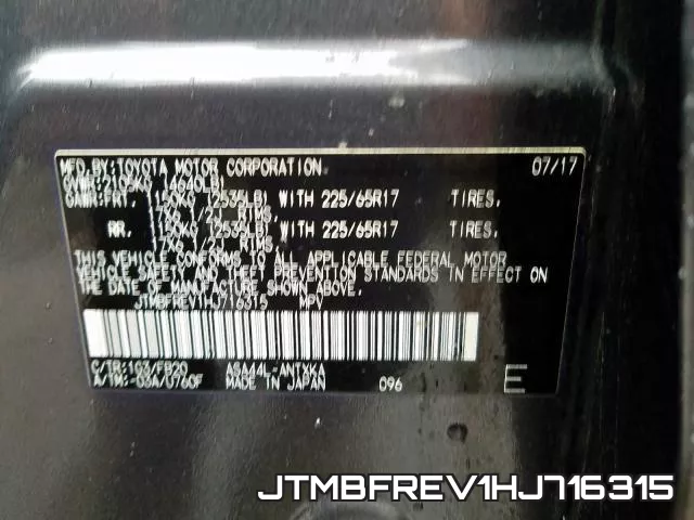 JTMBFREV1HJ716315