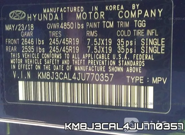 KM8J3CAL4JU770357