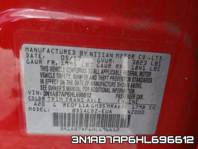 3N1AB7AP6HL696612