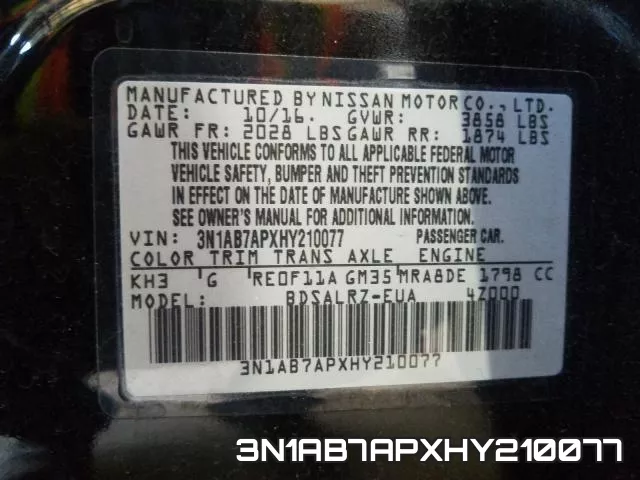 3N1AB7APXHY210077
