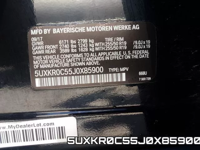 5UXKR0C55J0X85900