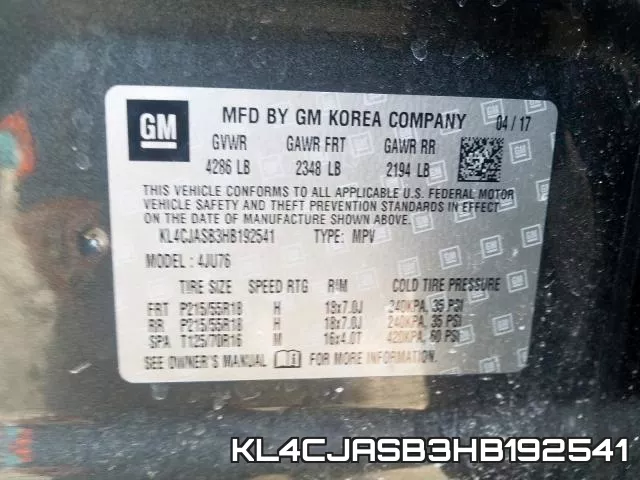 KL4CJASB3HB192541