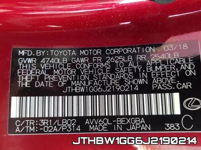 JTHBW1GG6J2190214