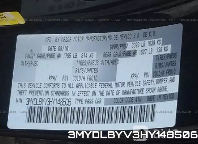 3MYDLBYV3HY148506