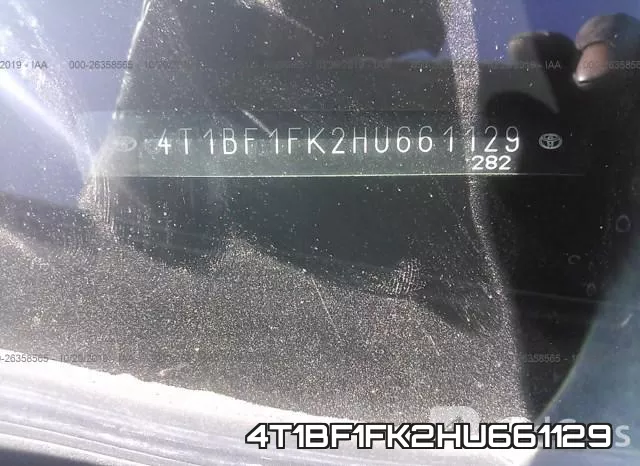 4T1BF1FK2HU661129