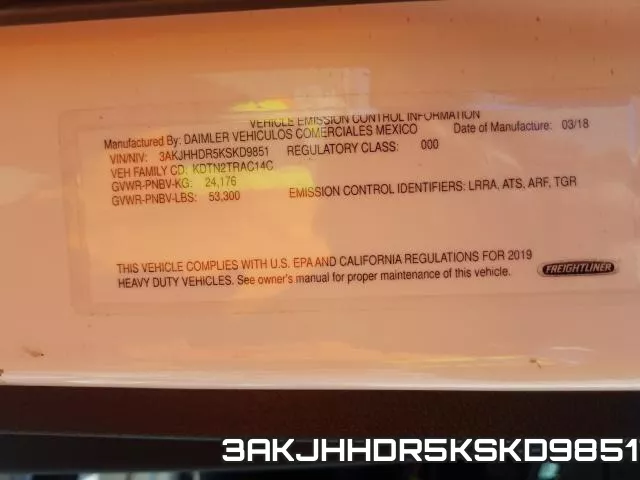 3AKJHHDR5KSKD9851
