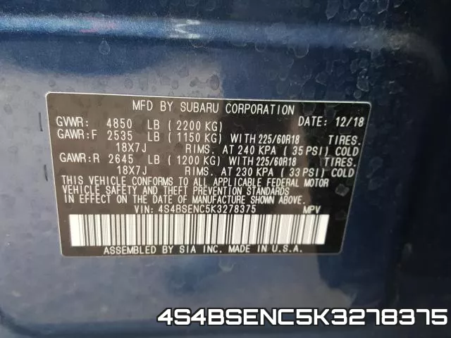 4S4BSENC5K3278375