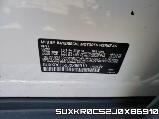 5UXKR0C52J0X86910