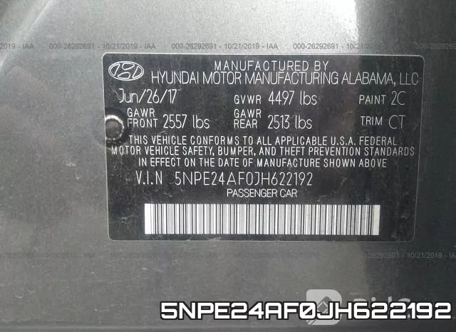 5NPE24AF0JH622192