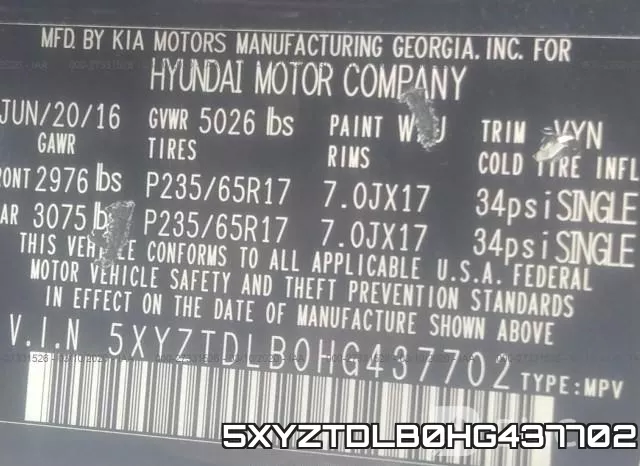 5XYZTDLB0HG437702