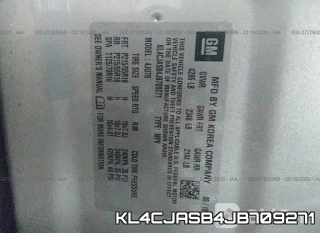KL4CJASB4JB709271