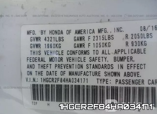 1HGCR2F84HA034171