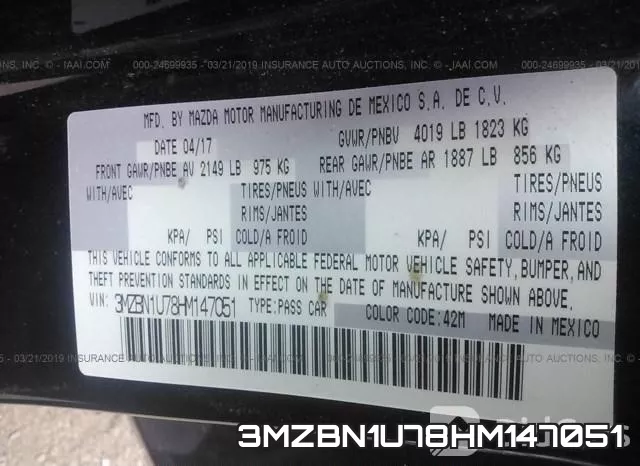 3MZBN1U78HM147051