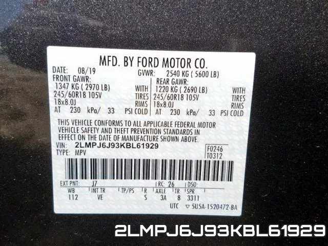 2LMPJ6J93KBL61929