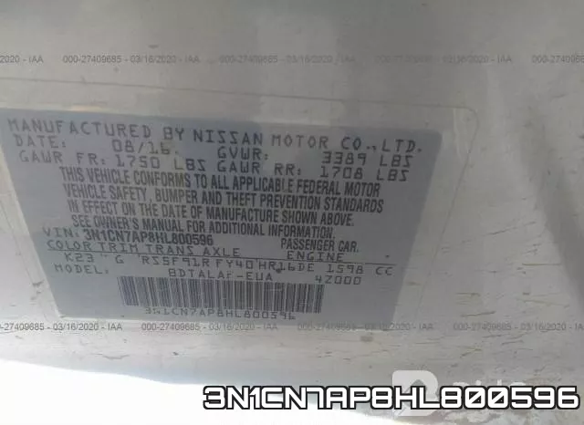 3N1CN7AP8HL800596