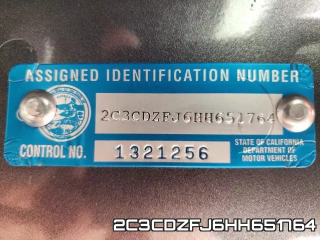2C3CDZFJ6HH651764