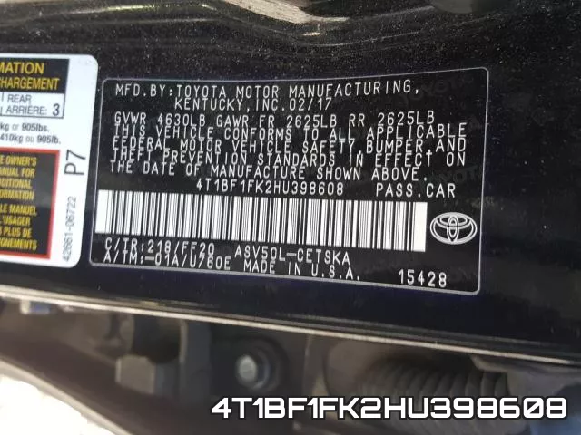 4T1BF1FK2HU398608